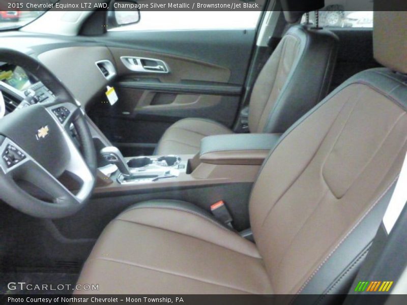Champagne Silver Metallic / Brownstone/Jet Black 2015 Chevrolet Equinox LTZ AWD