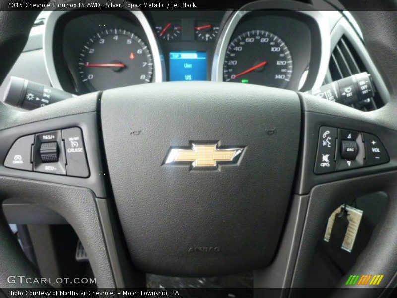 Silver Topaz Metallic / Jet Black 2015 Chevrolet Equinox LS AWD