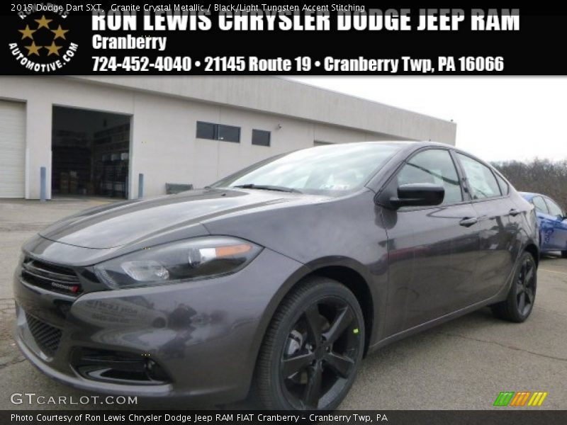 Granite Crystal Metallic / Black/Light Tungsten Accent Stitching 2015 Dodge Dart SXT
