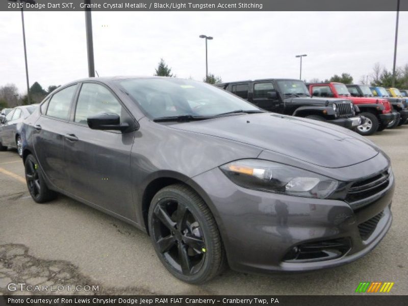 Granite Crystal Metallic / Black/Light Tungsten Accent Stitching 2015 Dodge Dart SXT