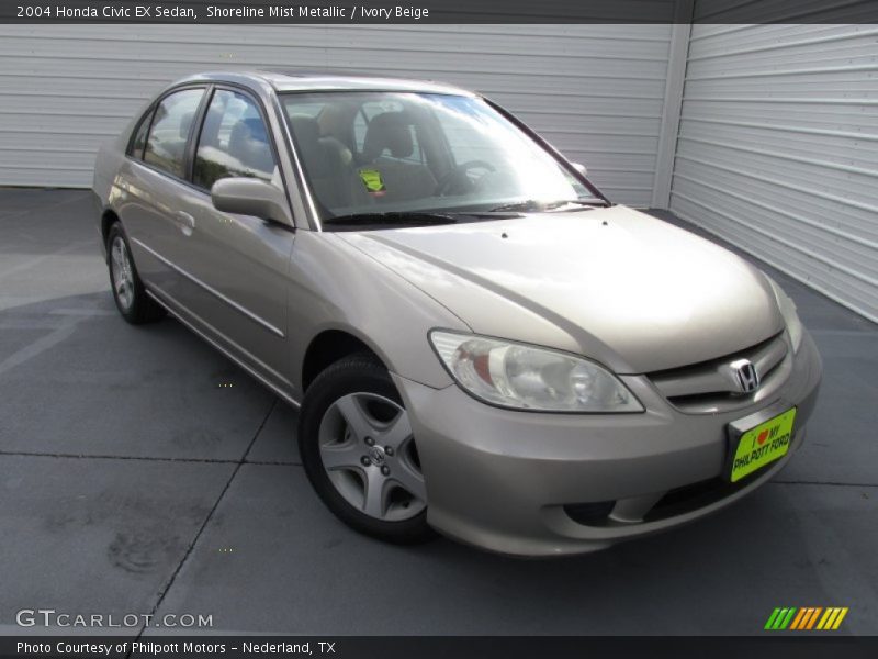 Shoreline Mist Metallic / Ivory Beige 2004 Honda Civic EX Sedan