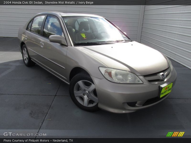 Shoreline Mist Metallic / Ivory Beige 2004 Honda Civic EX Sedan