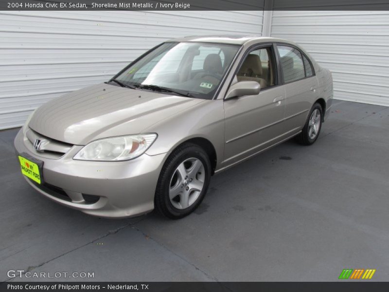 Shoreline Mist Metallic / Ivory Beige 2004 Honda Civic EX Sedan