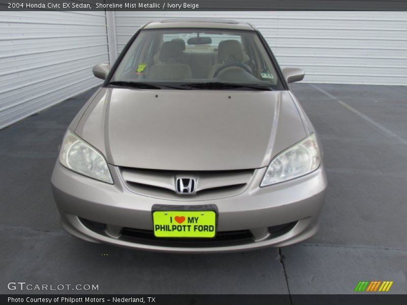 Shoreline Mist Metallic / Ivory Beige 2004 Honda Civic EX Sedan