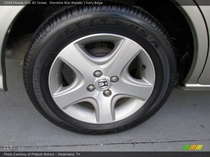 Shoreline Mist Metallic / Ivory Beige 2004 Honda Civic EX Sedan