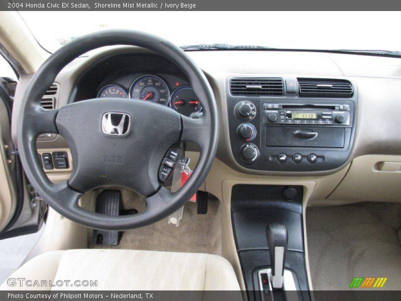 Shoreline Mist Metallic / Ivory Beige 2004 Honda Civic EX Sedan