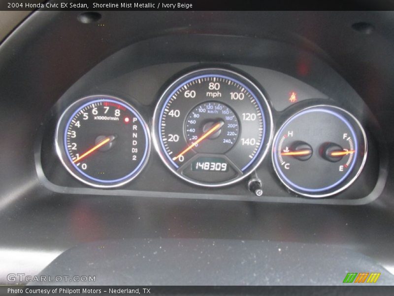 Shoreline Mist Metallic / Ivory Beige 2004 Honda Civic EX Sedan