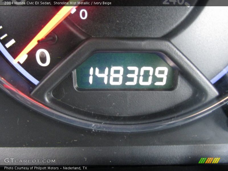 Shoreline Mist Metallic / Ivory Beige 2004 Honda Civic EX Sedan