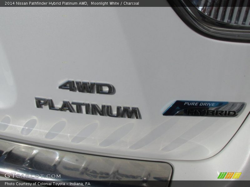 Moonlight White / Charcoal 2014 Nissan Pathfinder Hybrid Platinum AWD