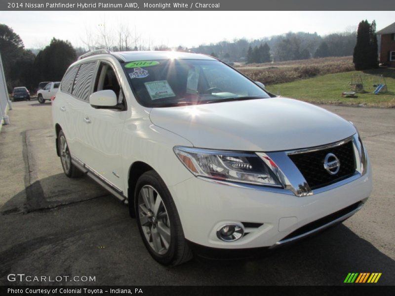 Moonlight White / Charcoal 2014 Nissan Pathfinder Hybrid Platinum AWD