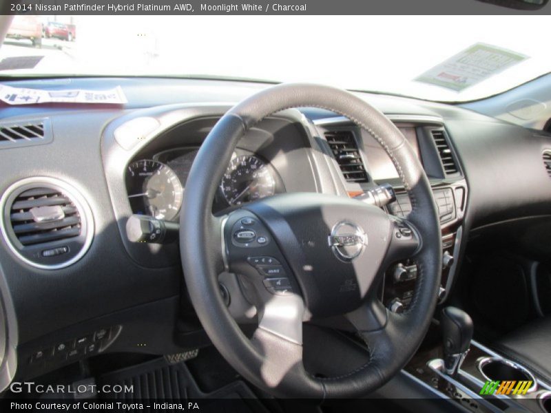 Moonlight White / Charcoal 2014 Nissan Pathfinder Hybrid Platinum AWD