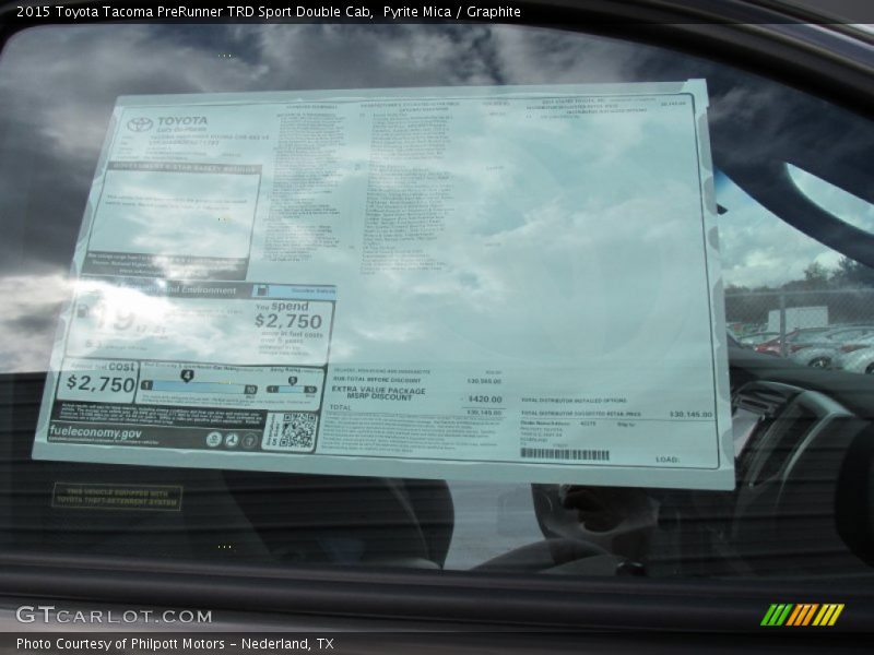 Pyrite Mica / Graphite 2015 Toyota Tacoma PreRunner TRD Sport Double Cab