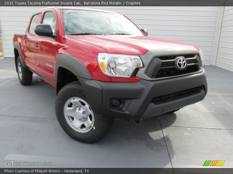 Barcelona Red Metallic / Graphite 2015 Toyota Tacoma PreRunner Double Cab