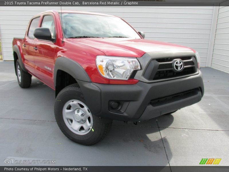 Barcelona Red Metallic / Graphite 2015 Toyota Tacoma PreRunner Double Cab