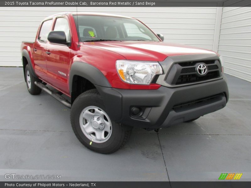 Barcelona Red Metallic / Sand Beige 2015 Toyota Tacoma PreRunner Double Cab