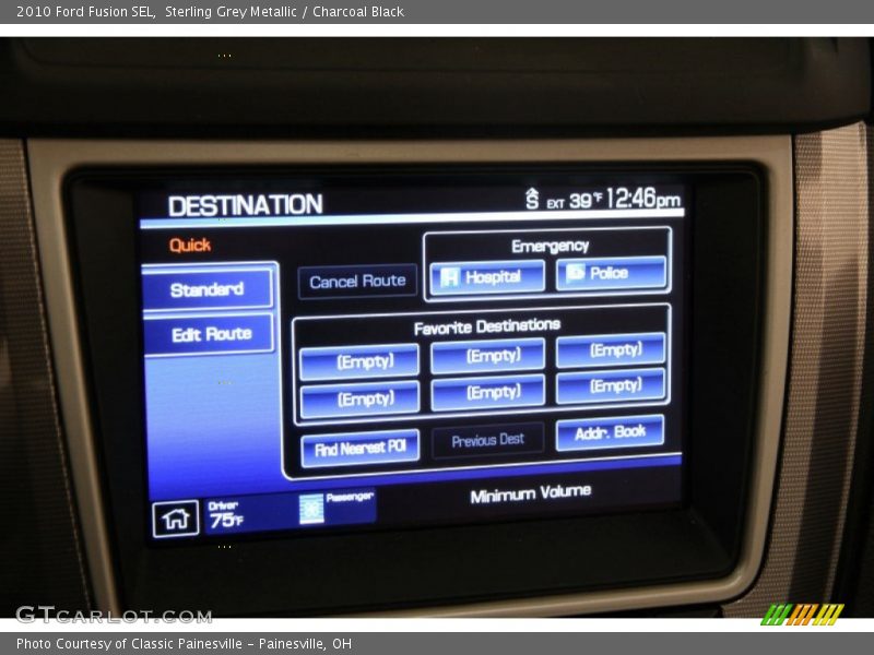 Sterling Grey Metallic / Charcoal Black 2010 Ford Fusion SEL