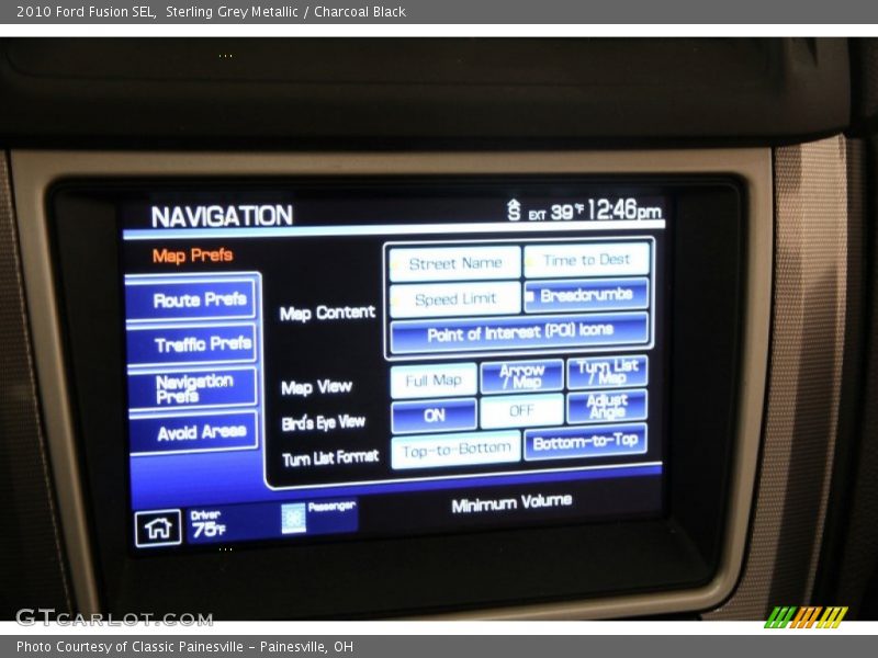 Sterling Grey Metallic / Charcoal Black 2010 Ford Fusion SEL