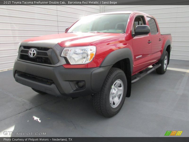 Barcelona Red Metallic / Sand Beige 2015 Toyota Tacoma PreRunner Double Cab
