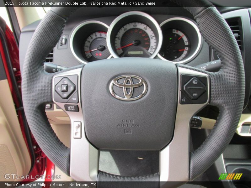 Barcelona Red Metallic / Sand Beige 2015 Toyota Tacoma PreRunner Double Cab