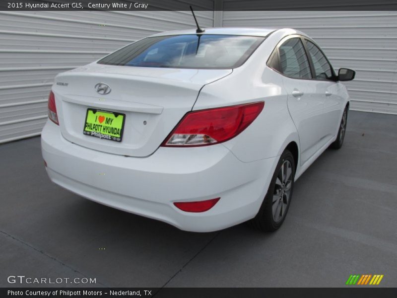 Century White / Gray 2015 Hyundai Accent GLS