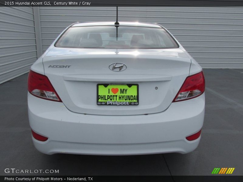 Century White / Gray 2015 Hyundai Accent GLS