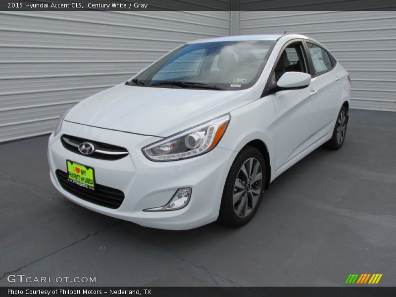 Century White / Gray 2015 Hyundai Accent GLS