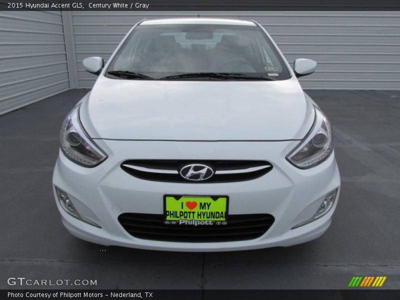Century White / Gray 2015 Hyundai Accent GLS