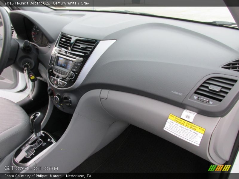 Century White / Gray 2015 Hyundai Accent GLS