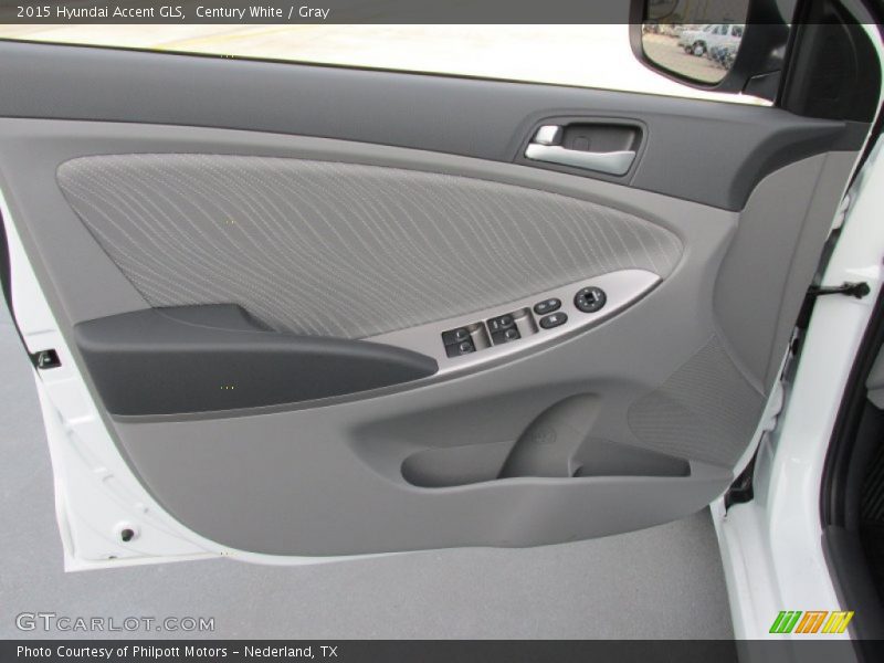 Century White / Gray 2015 Hyundai Accent GLS