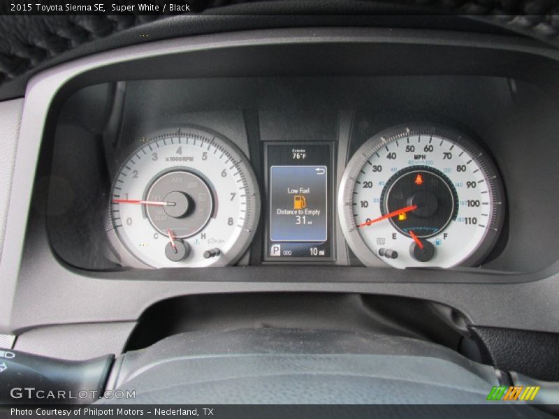  2015 Sienna SE SE Gauges
