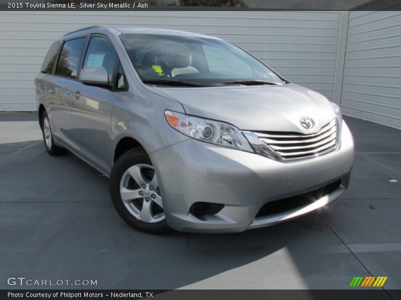 Silver Sky Metallic / Ash 2015 Toyota Sienna LE
