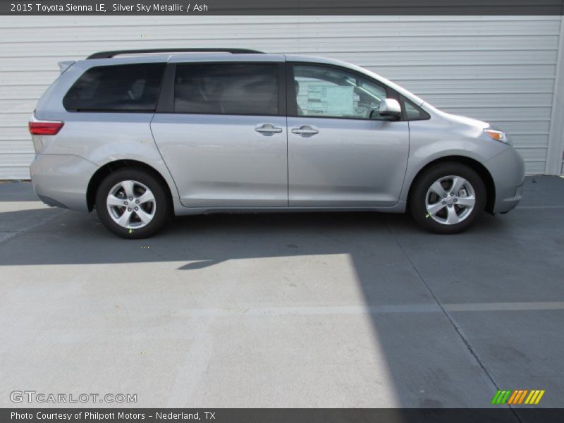 Silver Sky Metallic / Ash 2015 Toyota Sienna LE