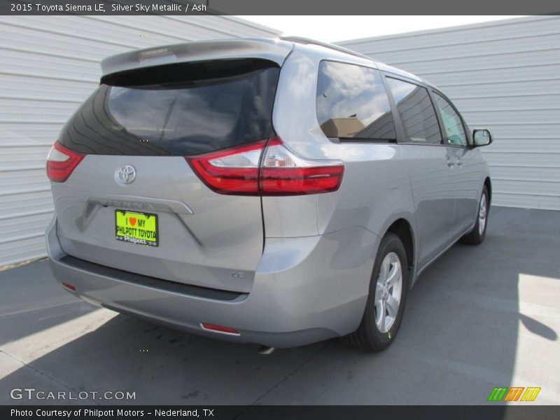 Silver Sky Metallic / Ash 2015 Toyota Sienna LE