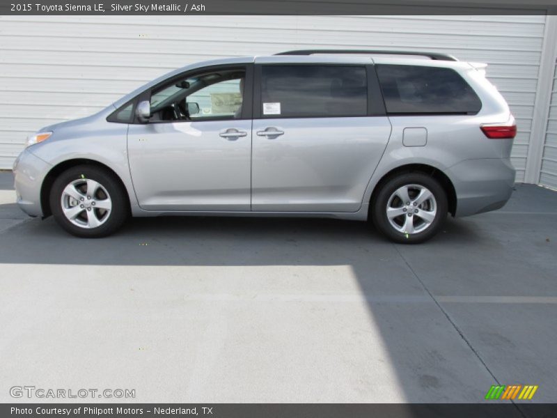Silver Sky Metallic / Ash 2015 Toyota Sienna LE