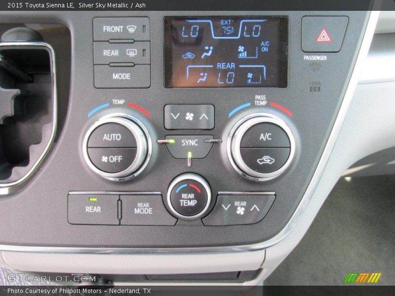 Silver Sky Metallic / Ash 2015 Toyota Sienna LE