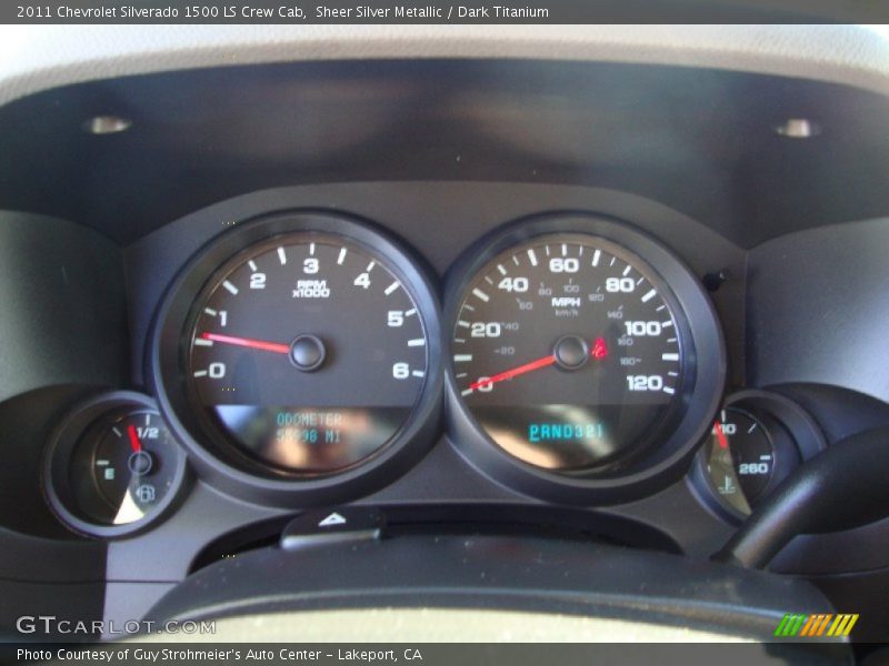 Sheer Silver Metallic / Dark Titanium 2011 Chevrolet Silverado 1500 LS Crew Cab