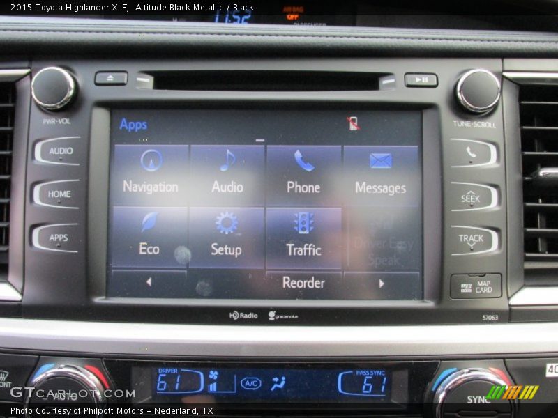 Attitude Black Metallic / Black 2015 Toyota Highlander XLE