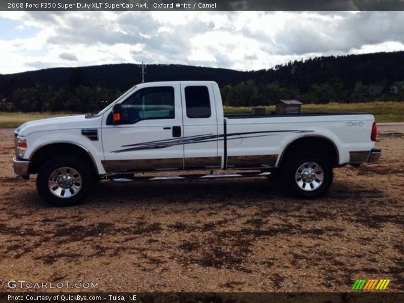 Oxford White / Camel 2008 Ford F350 Super Duty XLT SuperCab 4x4