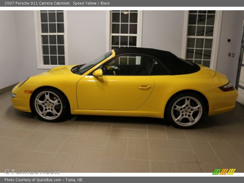 Speed Yellow / Black 2007 Porsche 911 Carrera Cabriolet