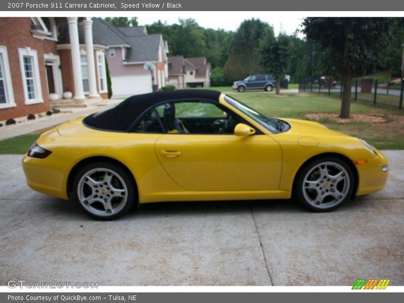 Speed Yellow / Black 2007 Porsche 911 Carrera Cabriolet