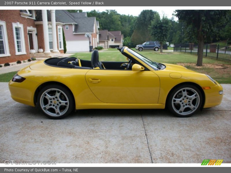 Speed Yellow / Black 2007 Porsche 911 Carrera Cabriolet