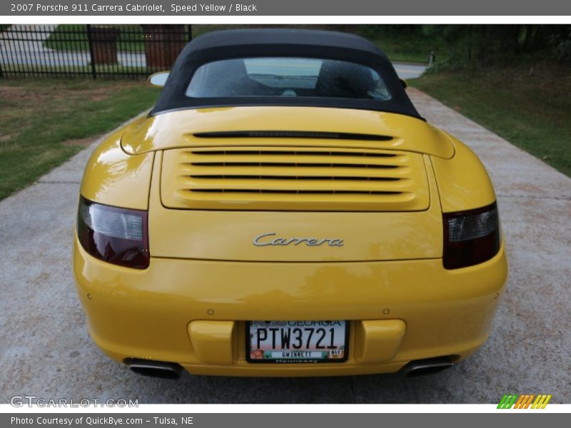 Speed Yellow / Black 2007 Porsche 911 Carrera Cabriolet
