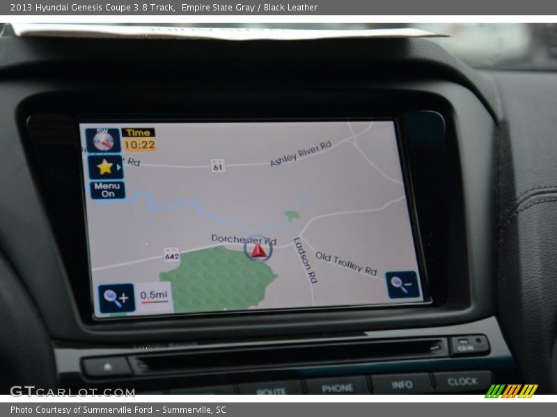 Navigation of 2013 Genesis Coupe 3.8 Track
