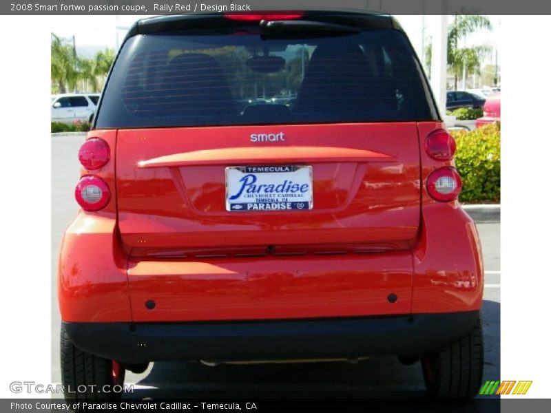 Rally Red / Design Black 2008 Smart fortwo passion coupe