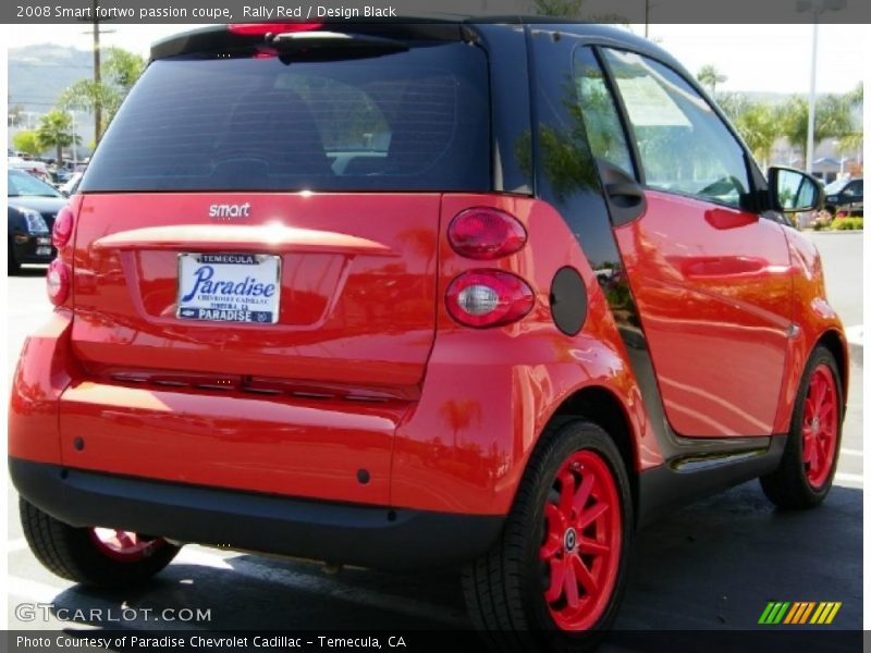 Rally Red / Design Black 2008 Smart fortwo passion coupe