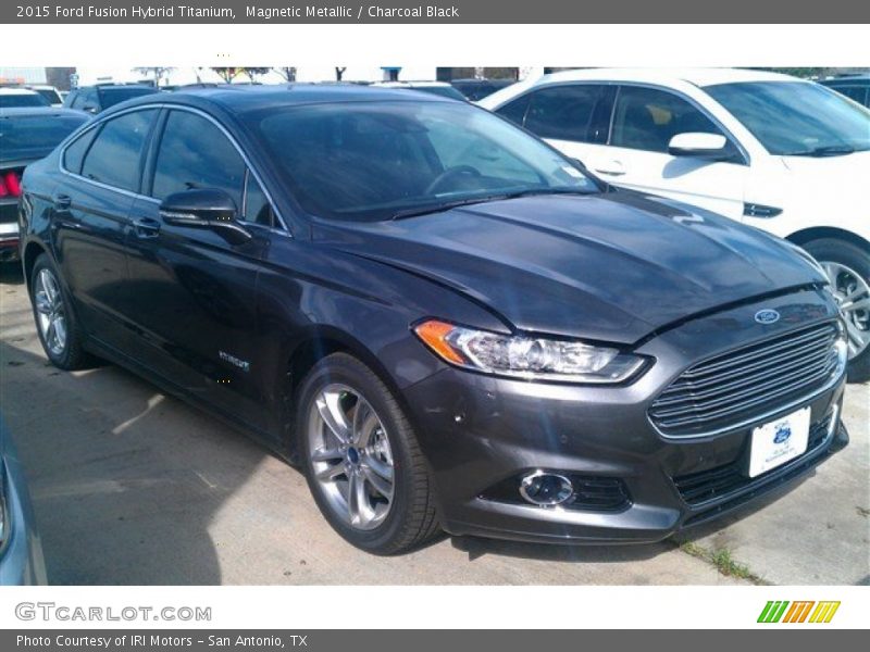 Magnetic Metallic / Charcoal Black 2015 Ford Fusion Hybrid Titanium