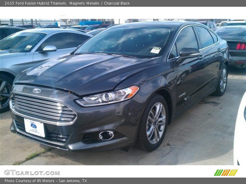 Magnetic Metallic / Charcoal Black 2015 Ford Fusion Hybrid Titanium