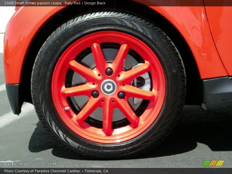 Rally Red / Design Black 2008 Smart fortwo passion coupe