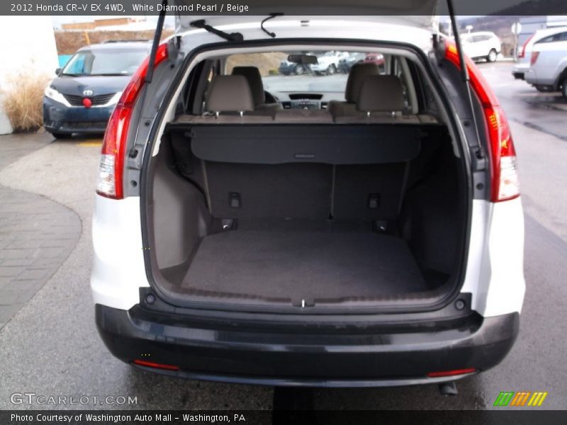 White Diamond Pearl / Beige 2012 Honda CR-V EX 4WD