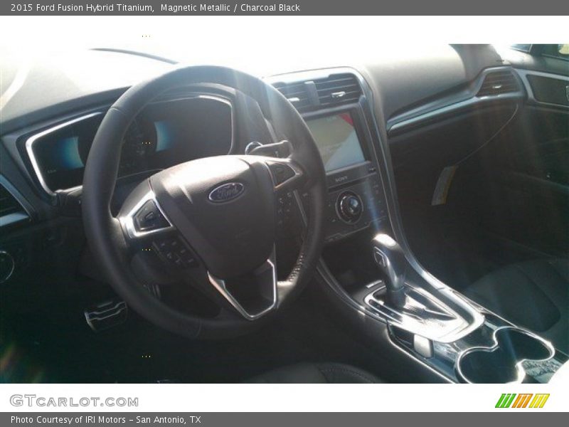 Magnetic Metallic / Charcoal Black 2015 Ford Fusion Hybrid Titanium
